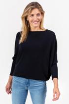 Francesca's Bradi Dolamn Sleeve Top - Black
