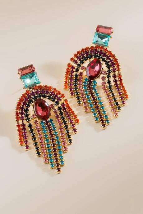 Francesca's Catalina Multi-colored Statement Earrings - Multi