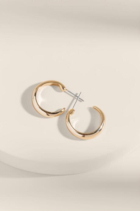 Francesca's Emely Wide Hoop Earrings - Gold