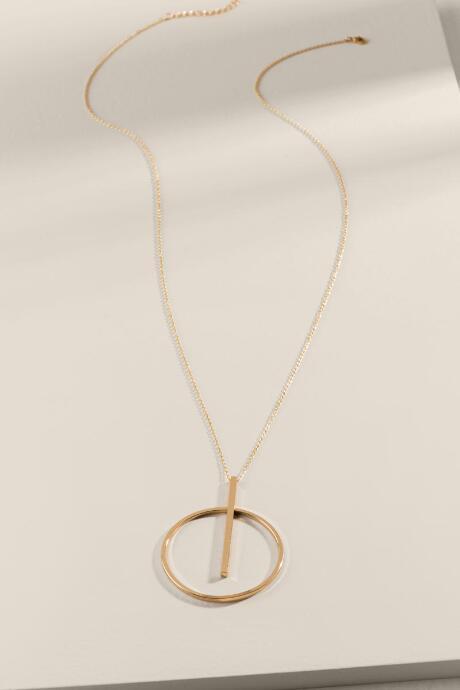 Francesca's Serenity Long Pendant Necklace - Gold