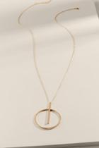 Francesca's Serenity Long Pendant Necklace - Gold