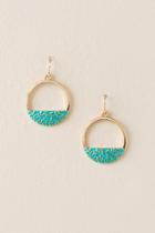 Francesca's Laurie Circle Drop Earring - Turquoise