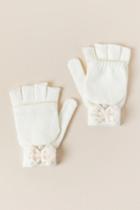 Francesca's Dael Mini Pearl Flip Top Gloves - Ivory