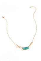 Francesca's Gianna Oval Pendant Necklace - Turquoise