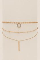 Francesca's Liana Chain Layered Choker Set - Gold