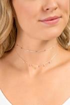 Francesca's Moriah Cubic Zirconia Choker Necklace - Rose/gold