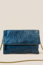 Francesca's Natasha Laser Cut Clutch - Blue