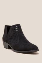 Francesca Inchess Tolla V Chop Out Ankle Boot - Black
