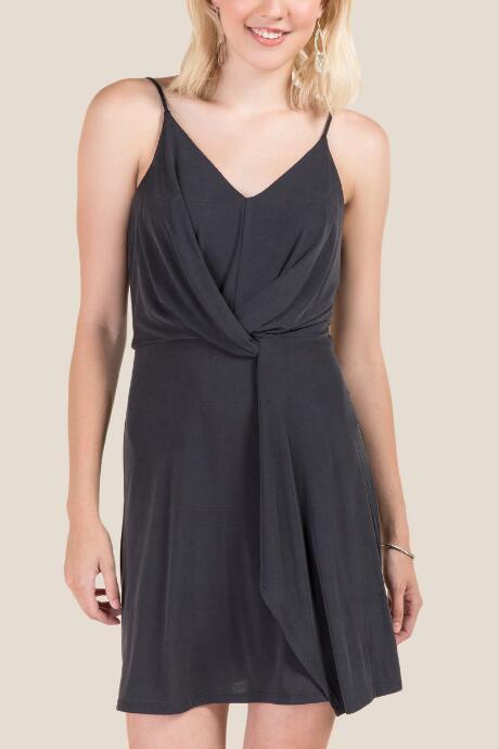 Francesca Inchess Briella Blouson A-line Dress - Black
