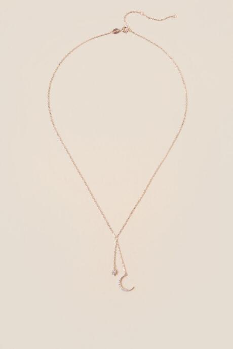 Francesca's Moon And Star Pendant Necklace - Silver