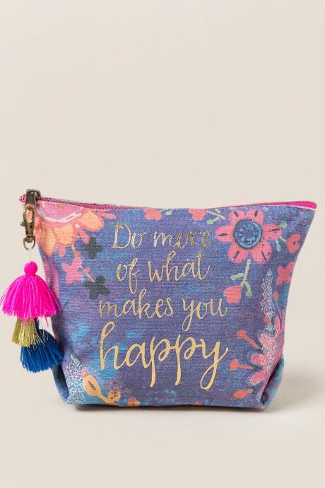 Francescas More Happy Cosmetic Pouch - Purple