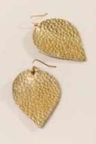 Francesca Inchess Jill Metallic Leaf Earrings In Gold - Gold
