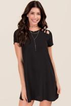 Mi Ami Devynn Cutout Shift Dress - Black