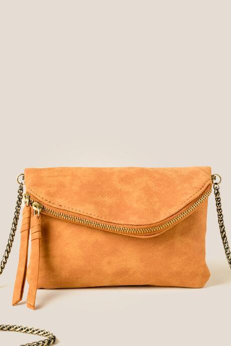 Francesca's Teagan Mini Angled Crossbody - Cognac