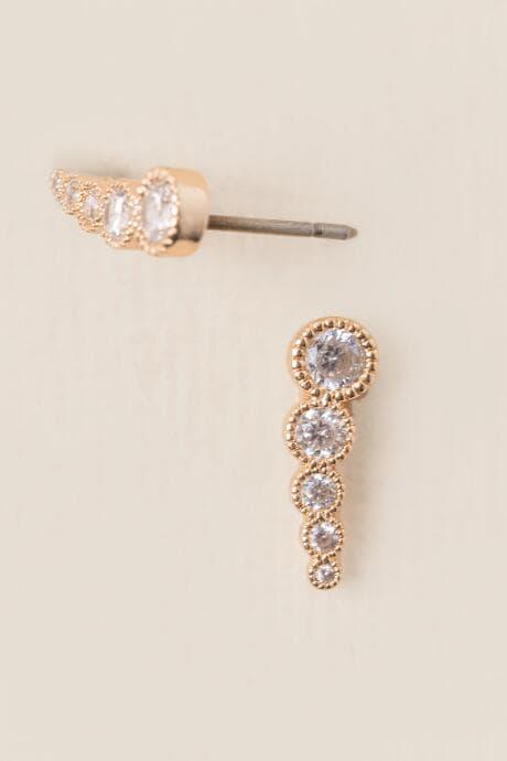 Francesca's Antonia Cubic Zirconia Stud Earring - Crystal