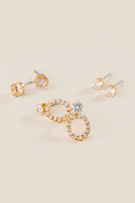 Francesca's Shayla Cubic Zirconia Stud Earring Set - Crystal