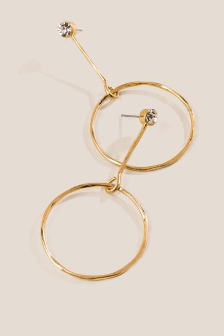 Francesca's Anne Bar And Hoop Earrings - Gold