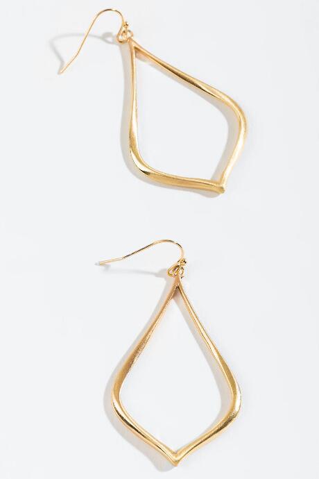 Francesca's Nadia Pointed Teardrop Earrings - Gold