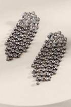 Francesca's Laurencia Crystal Cupchain Fringe Drop Earrings - Crystal