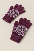 Francesca's Shyla Fair Isle Gloves - Purple