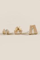 Francesca's Emma Geo Stud Earring Set - Pale Pink