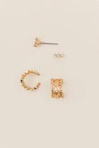 Francesca's Olivia Cuff Earring Set - Gold