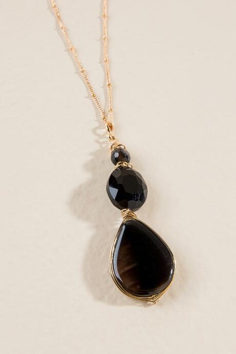 Francesca Inchess Concordia Glass Pendant In Black - Black