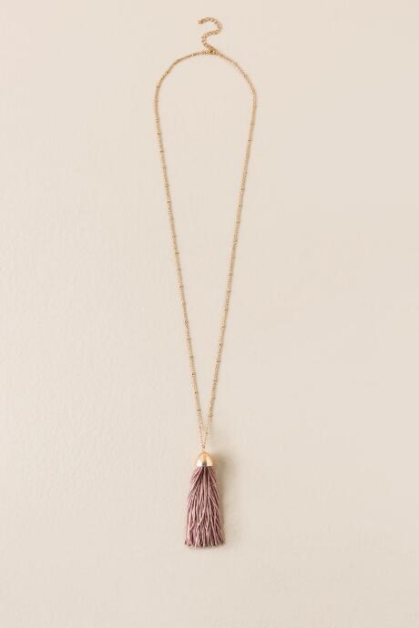 Francesca Inchess Brisbane Fabric Tassel Pendant - Blush