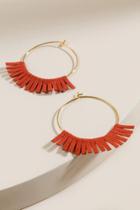 Francesca's Kalani Suede Tassel Earrings - Rust
