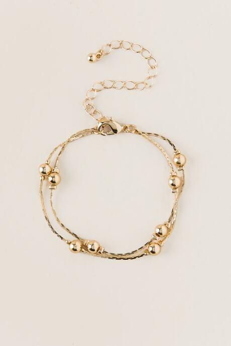 Francesca's Cayson Delicate Chain Bracelet - Gold