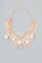 Francesca Inchess Angeline Pearl Layered Statement Necklace - Pearl