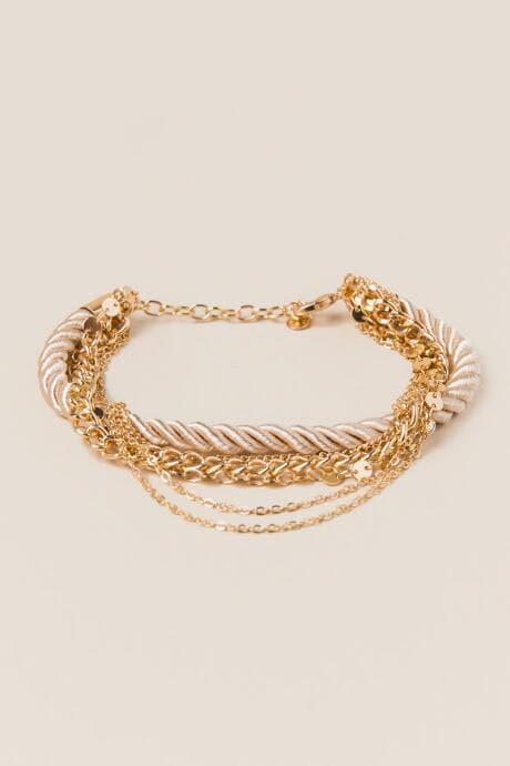Francesca's Alayna Thread Chain Bracelet - Gold