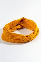 Francesca's Millie Solid Ribbed Headband - Mustard