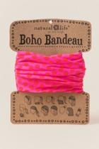 Francesca's Boho Bandeau By Natural Life In Pink Polka Dot - Neon Pink