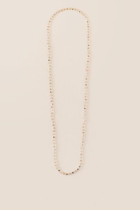Francesca's Kassandra Glass And Metal Beaded Necklace - Clear