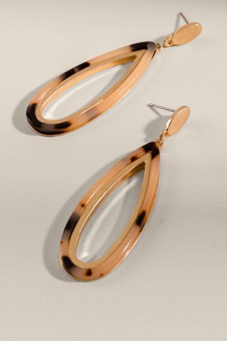Francesca's Lilliana Open Teardrop Earrings - Amber