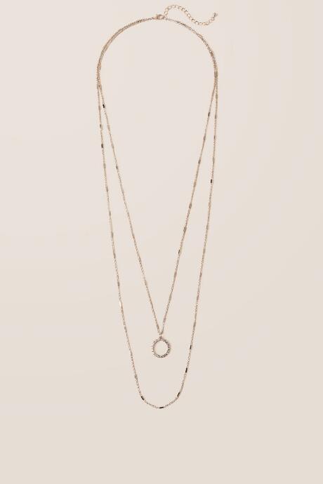 Francesca's Pearson Layering Necklace - Silver
