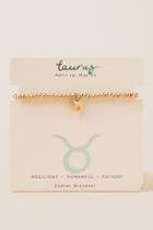 Francesca's Taurus Pull Tie Bracelet - Gold