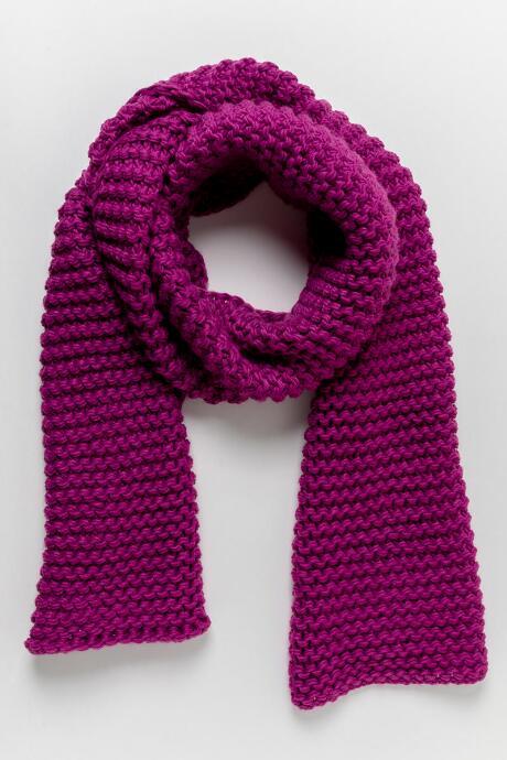 Francesca's Kim Chunky Knit Oblong Scarf - Fuchsia