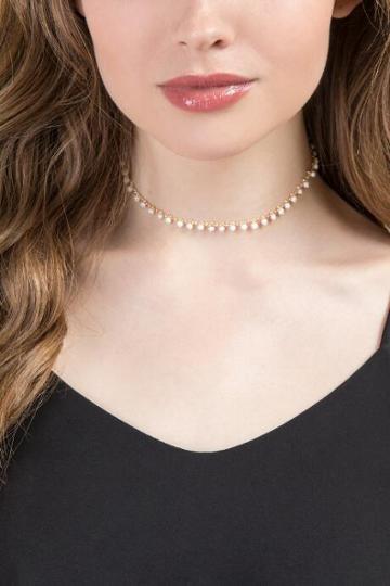 Francesca's Emma Bead Choker - White