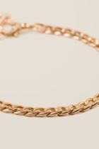 Francesca's Maxine Delicate Curb Chain Bracelet - Gold