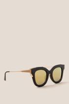 Francesca's Melaney Ivory Sunglasses - Black