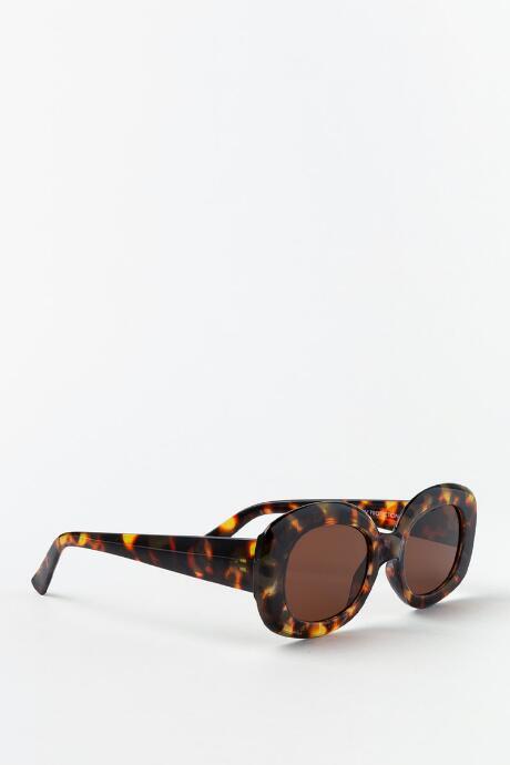 Francesca's Rorey Rectangle Tort Frame Sunglasses - Tortoise