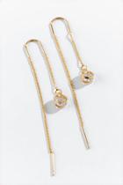 Francesca's Adriana Cz Pull Through Linear Earrings - Gold