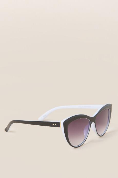 Francesca Inchess She Devil Sunglasses In Black - Black/white