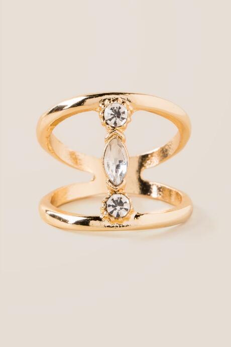 Francesca's Aya Cubic Zirconia Ring In Gold - Gold