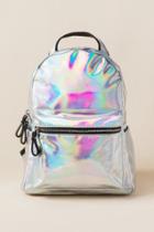 Francescas's Mia Holographic Backpack - Silver