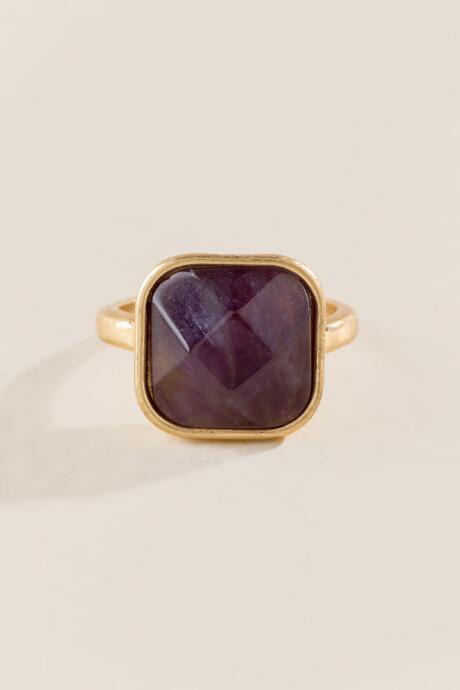 Francesca's Stacey Semi Precious Ring - Purple