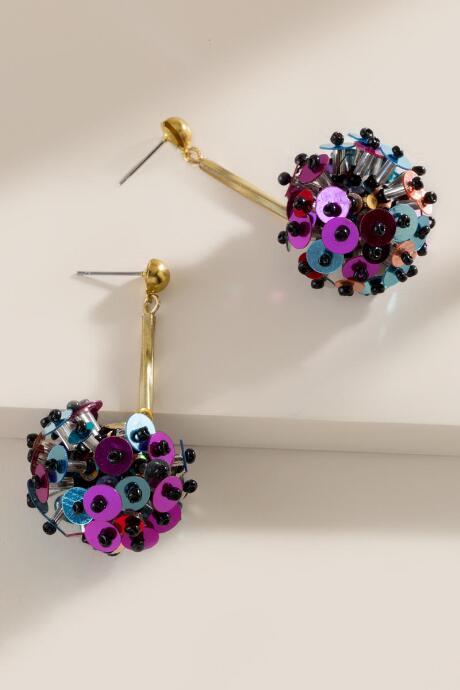 Francesca's Ellody Sequin Drop Earrings - Multi