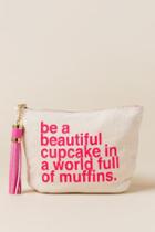 Francesca's Be A Beautiful Cupcake Pouch - Natural